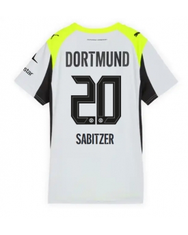 Billige Fotballdrakt Borussia Dortmund Marcel Sabitzer #20 Replika Bortedrakt Dame 2025-26 Kortermet Billige Fotballdrakt Borussia Dortmund Marcel Sabitzer #20 Replika Bortedrakt Dame 2025-26 Kortermet